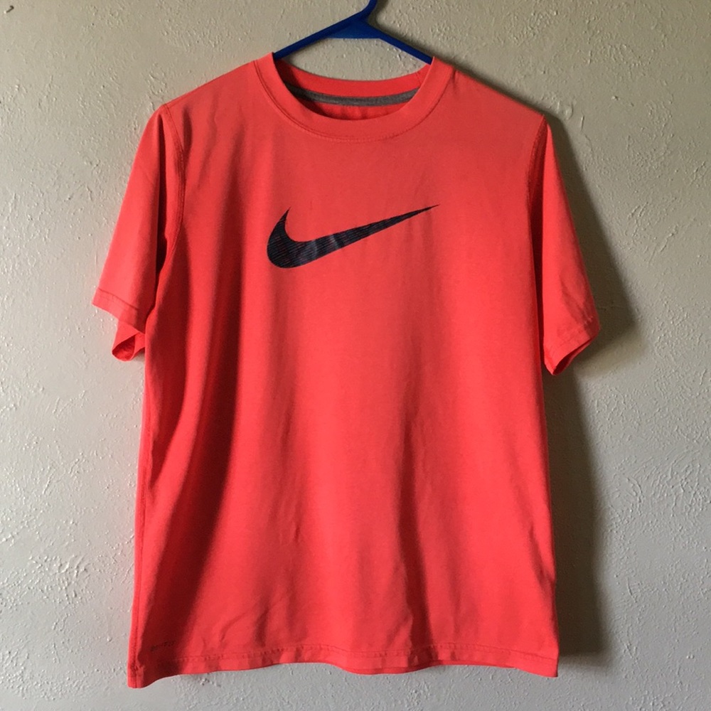 Nike neon coral Dri-Fit workout tee